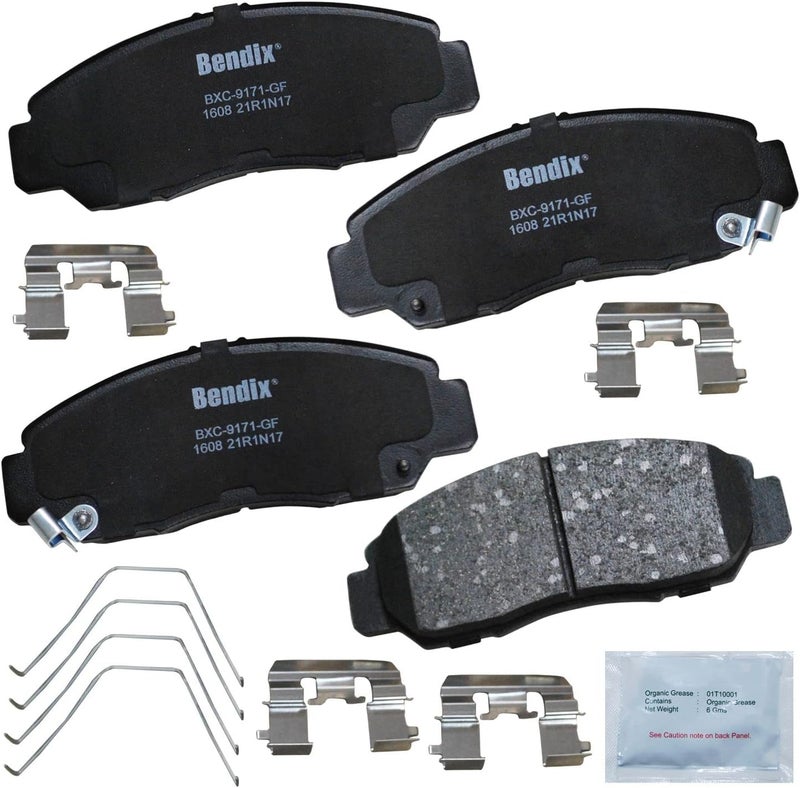 Bendix وسادات فرامل سيراميك Priority1 CFC1608 للأكورا CSX 2010-2006، هوندا أكورد 2007-2003، سيفيك 2010-2006، سيفيك 2013-2012 - Image 1